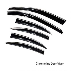 rain window door visor wind deflectors For Scorpio New - black
